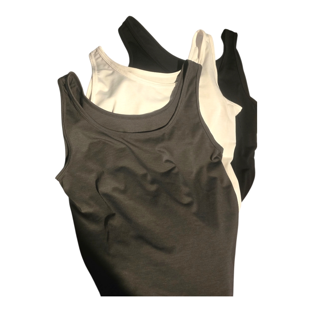 Classic Women's Tank Top Set - Black, White, Gray